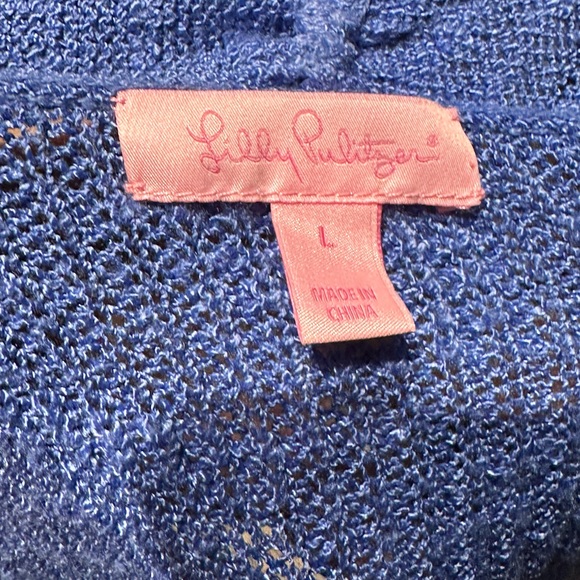 lilly pulitzer knit cardigan size L - Picture 5 of 5